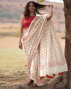 Dil Awara Handblock Printed Cotton Saree