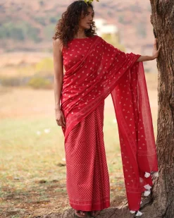 Dil Deewana Handblock Printed Cotton Saree