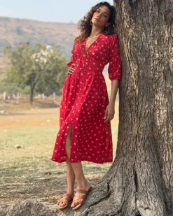 Dil Se Re Handblock Printed Cotton Dress