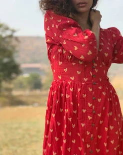 Dil Se Re Handblock Printed Cotton Dress