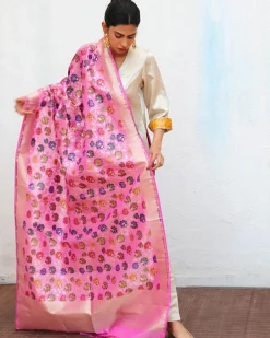 Dilkashi Handwoven Banarasi Kimkhab Brocade Dupatta