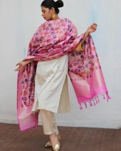 Dilkashi Handwoven Banarasi Kimkhab Brocade Dupatta