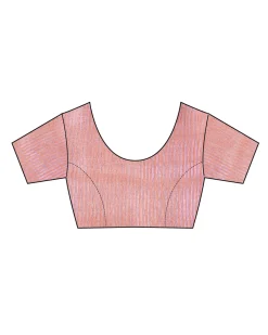 Dilruba Baby Pink Handwoven Linen Zari Saree - TOG