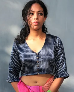 Divjot Mashru Silk Blouse