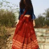Dragonfly Charm Handblockprinted Cotton Saree