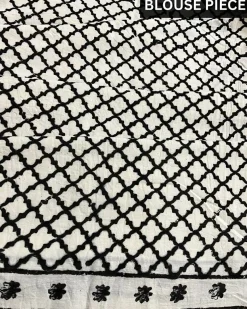 Dragonfly Garden Handblockprinted Cotton Saree
