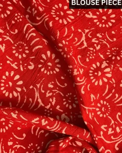 Dragonfly Love Handblockprinted Cotton Saree