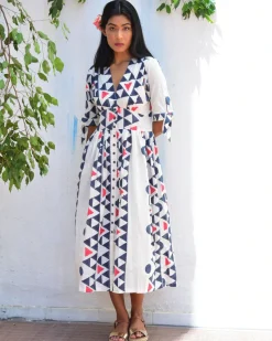 Dreamcatcher Handblockprinted Cotton Dress - Vnmn