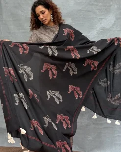 Drifting Through Dawn Blockprinted Cotton Dupatta