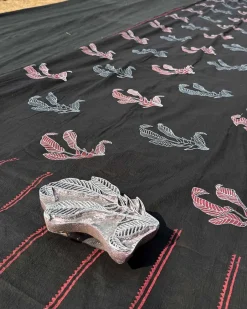 Drifting Through Dawn Blockprinted Cotton Dupatta