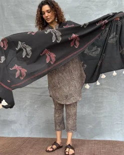 Drifting Through Dawn Blockprinted Cotton Dupatta