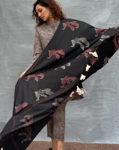 Drifting Through Dawn Blockprinted Cotton Dupatta