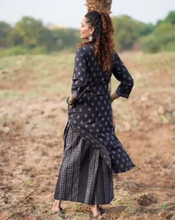 Dusk Breeze Blockprinted Cotton Kurti-WWB