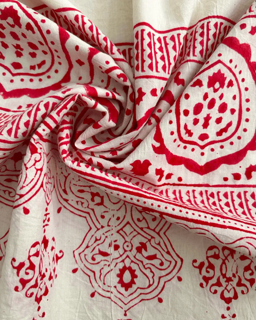 Eden Blockprinted Cotton Stole - BGVL