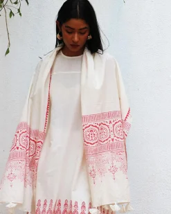Eden Blockprinted Cotton Stole - BGVL
