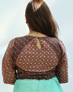 Emberlynn Hand Block-Printed Cotton Blouse