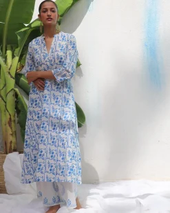 Estelle Handprinted Cotton Kurta Set - WITC