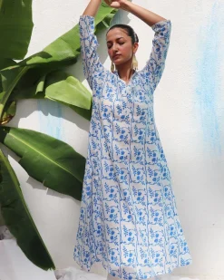 Estelle Handprinted Cotton Kurta Set - WITC