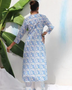 Estelle Handprinted Cotton Kurta Set - WITC