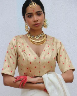 Eudora Gold Brocade Blouse