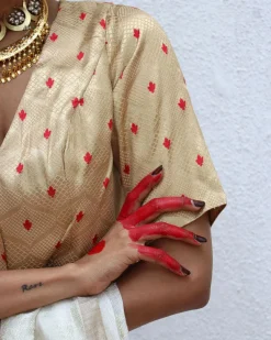 Eudora Gold Brocade Blouse