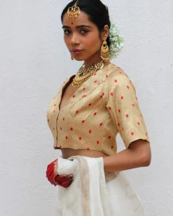 Eudora Gold Brocade Blouse