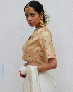 Eudora Gold Brocade Blouse