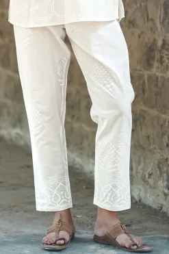 Fable of Frost Ivory Block Printed Pants - SFD