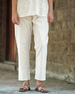 Fable of Frost Ivory Block Printed Pants - SFD