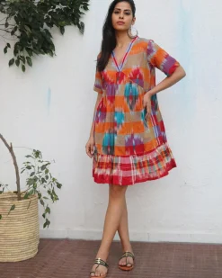 Farheen Gamcha Cotton Dress