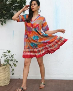 Farheen Gamcha Cotton Dress