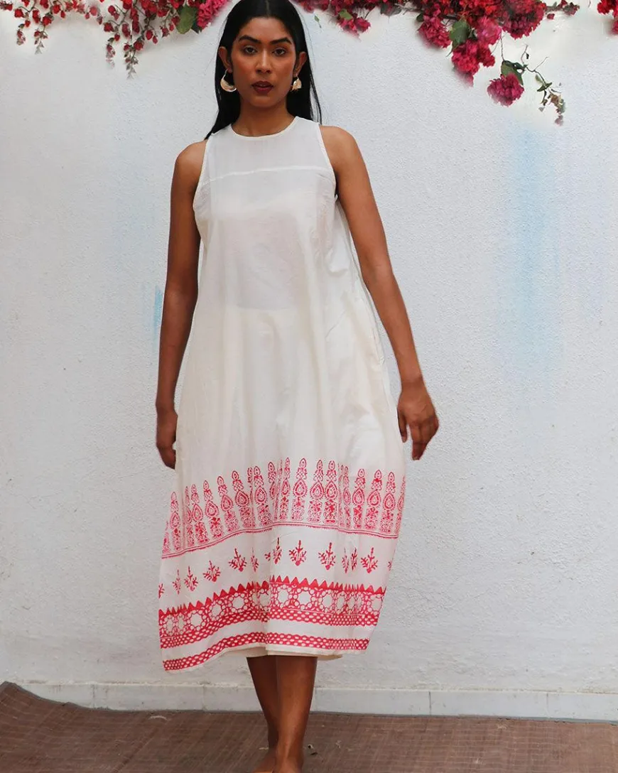 Faryat Block printed Cotton Dress - BGVL