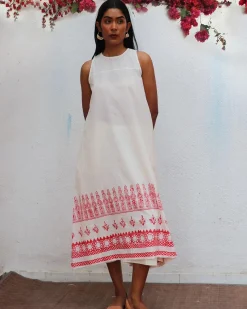 Faryat Block printed Cotton Dress - BGVL
