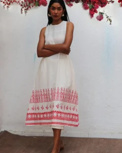 Faryat Block printed Cotton Dress - BGVL