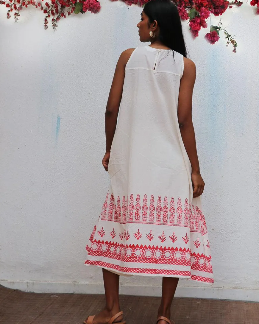 Faryat Block printed Cotton Dress - BGVL
