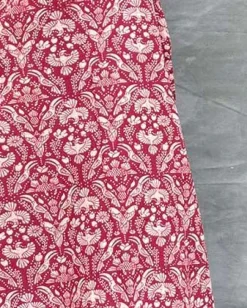 Feathered Grace Block printed Cotton Dress