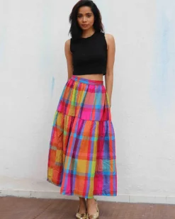 Feodora Handwoven Cotton Skirt