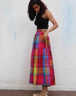 Feodora Handwoven Cotton Skirt