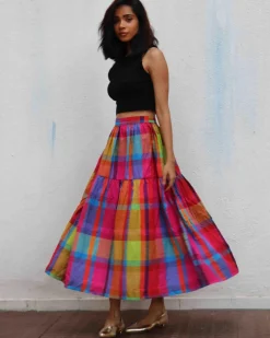 Feodora Handwoven Cotton Skirt
