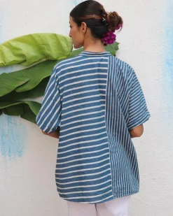 Fishan Blockprinted Cotton Top - Flower Girl