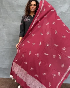 Flicker of Fireflies Blockprinted Cotton Dupatta
