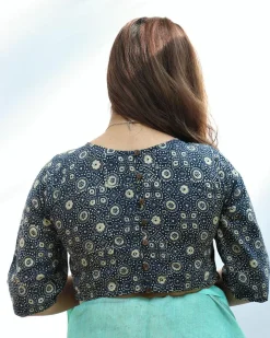 Flora Hand Block-Printed Cotton Blouse