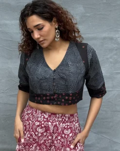 Flow of Seasons Blockprinted Cotton Blouse