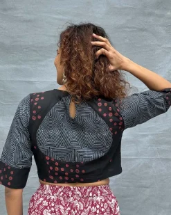 Flow of Seasons Blockprinted Cotton Blouse