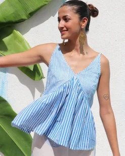 Freida Handprinted Cotton Top - WITC