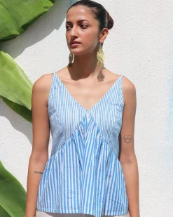 Freida Handprinted Cotton Top - WITC
