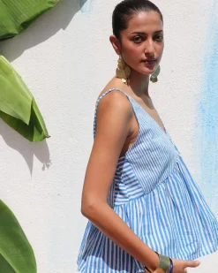 Freida Handprinted Cotton Top - WITC