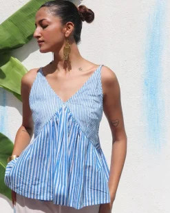 Freida Handprinted Cotton Top - WITC