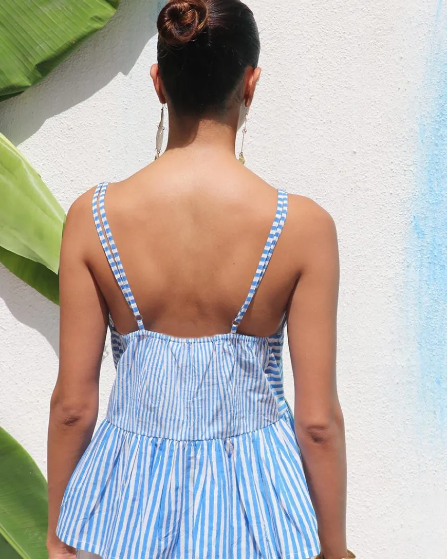 Freida Handprinted Cotton Top - WITC