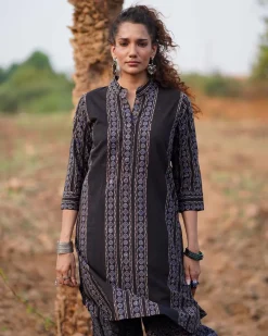 Gentle Flutter Blockprinted Cotton Kurti-WWB